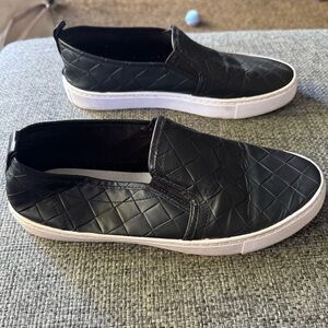 ASOS Quilted Black Slip-On Tennis Shoes Women’s 10